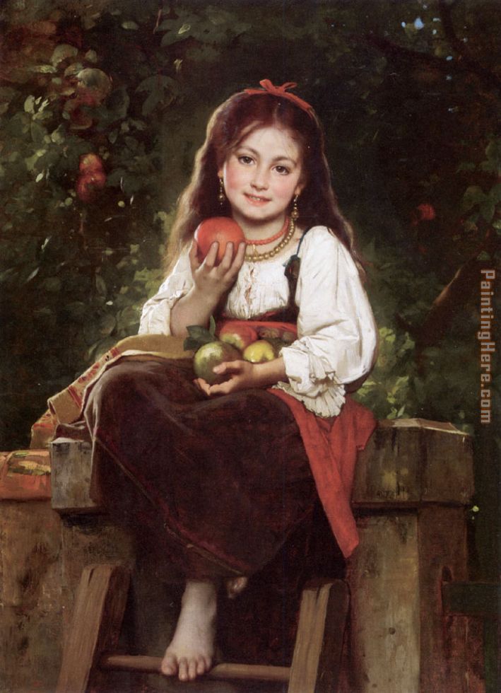 The Apple Picker painting - Leon Bazile Perrault The Apple Picker art painting